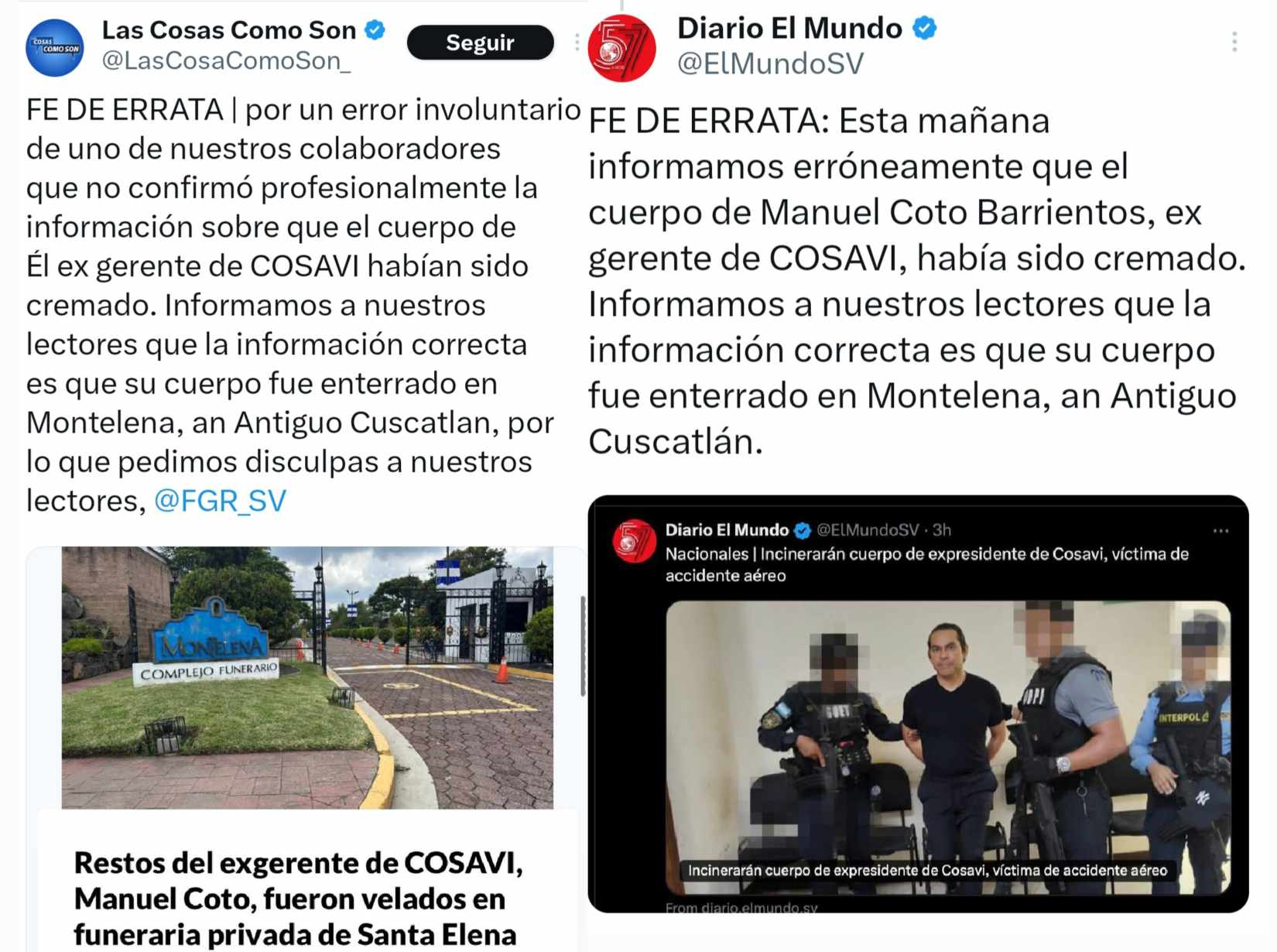 medios-reconocen-difusion-de-informacion-falsa-sobre-sepelio-de-exgerente-de-cosavi